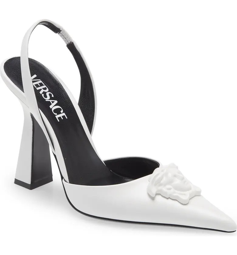 Versace La Medusa Slingback Pointed Toe Pump | Nordstrom | Nordstrom
