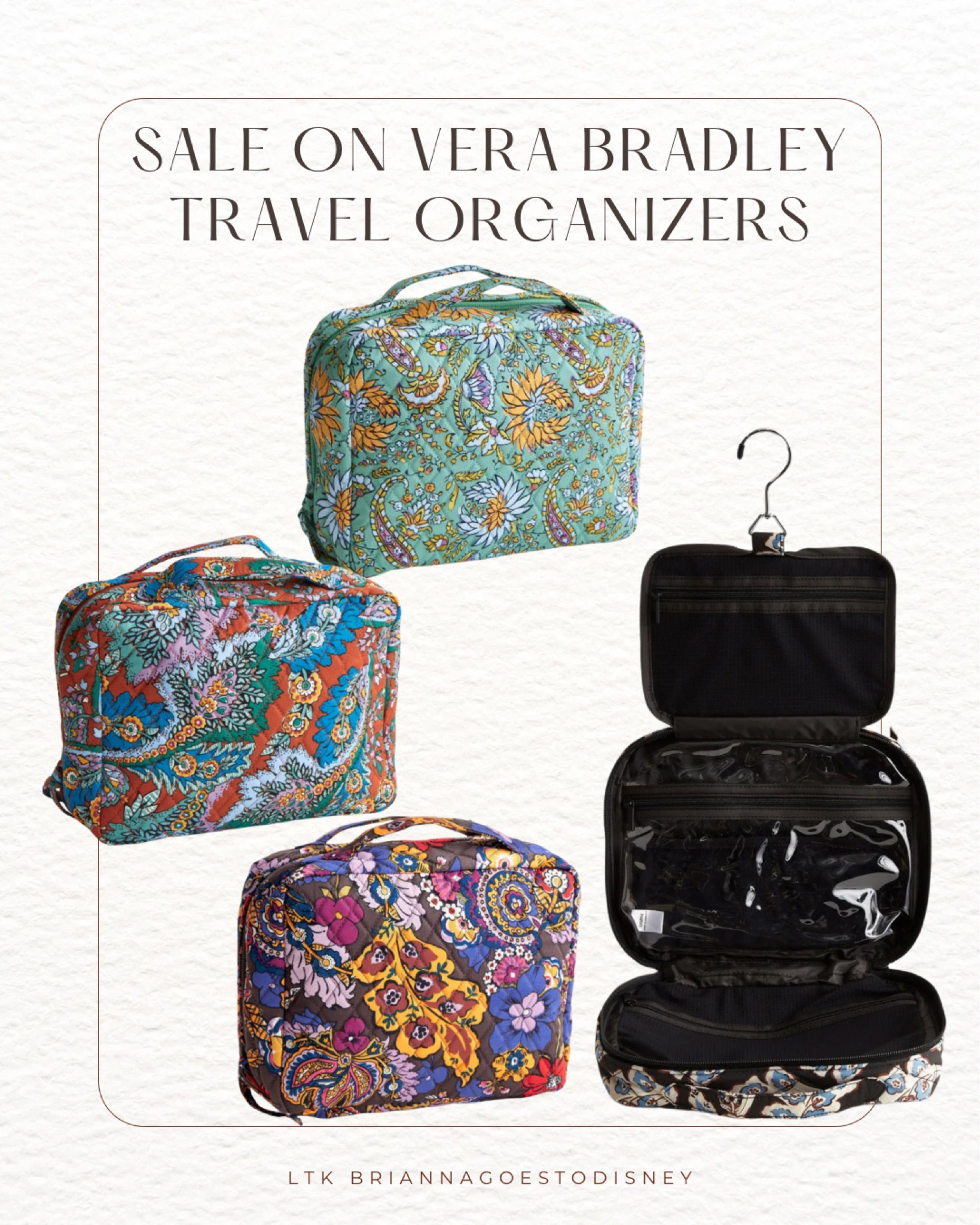 50% off Vera Bradley Travel Organizers

Bathroom caddy, toiletry bag, travel must have. 

#LTKTravel #LTKSaleAlert #LTKGiftGuide