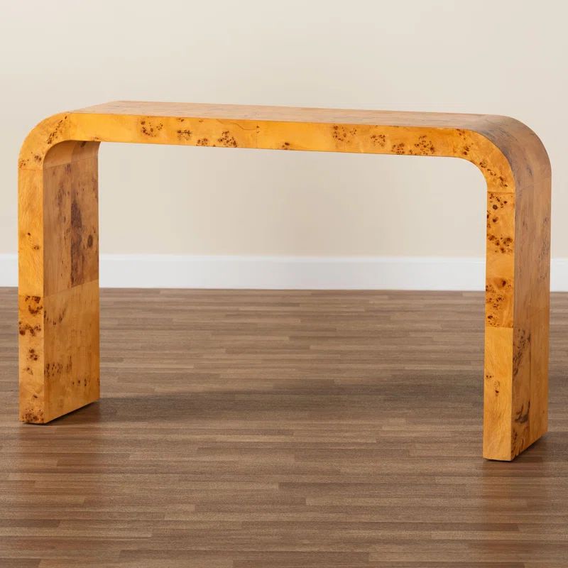 Dakota Fields Bali & Pari Revelle Modern And Contemporary Natural Light Mappa Burl Wood Console T... | Wayfair North America