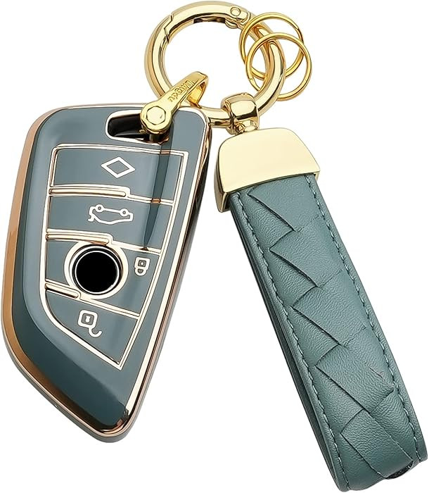 for BMW Key Fob Cover Keychain Fit for 2 5 6 7 Series X1 X2 X3 X5 X6 Smart Key Shell Case (Blue) | Amazon (US)