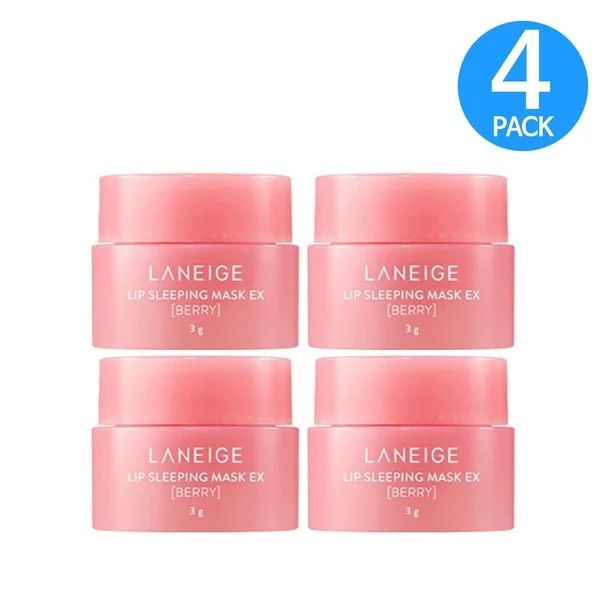 Laneige Lip Sleeping Mask EX Berry 3g (4-Pack) Mini Size - Walmart.com | Walmart (US)