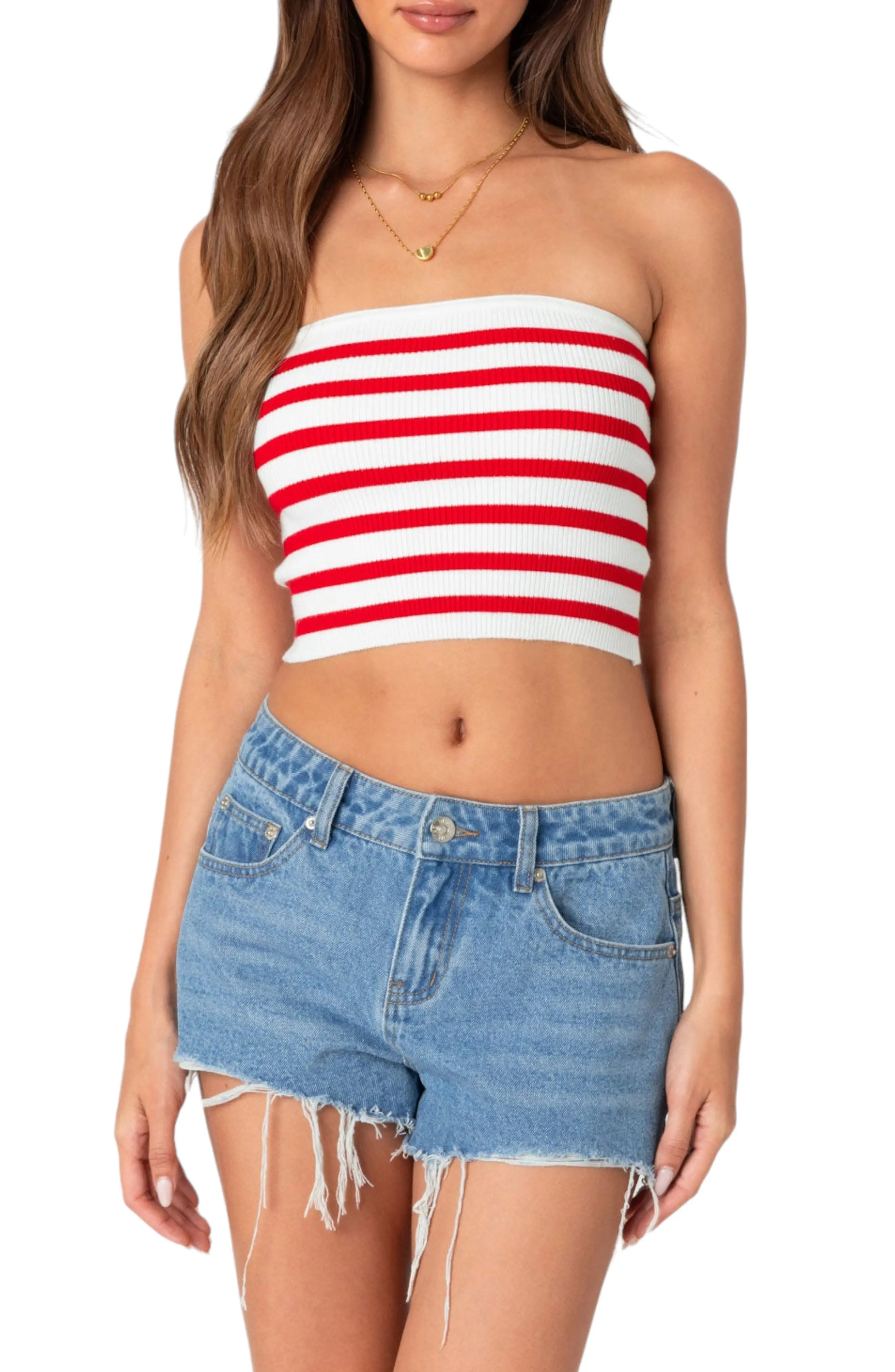 Lexi Stripe Rib Tube Top (Women) | Nordstrom | Nordstrom