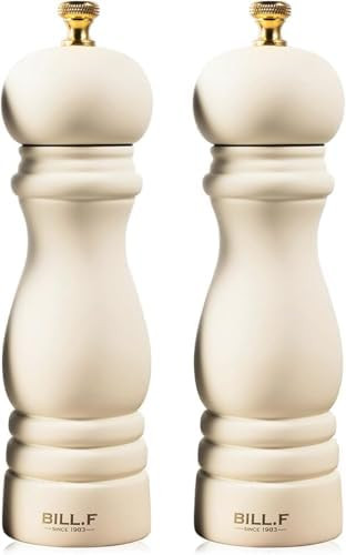 BILL.F Salt and Pepper Grinder Pepper Mill Wood Grinder Pepper Manual Grinders Salt Mill with Adj... | Amazon (US)