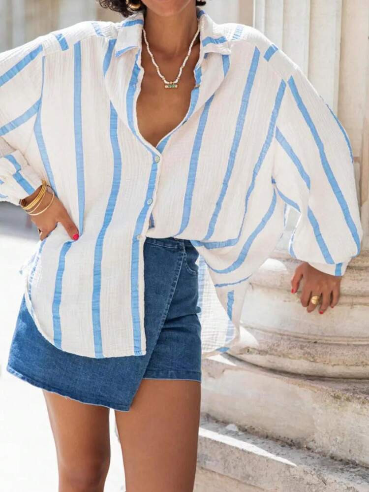 Plus Size Loose Blouse, Elegant Casual Commuter Fashion Outerwear, New Style Spring | SHEIN