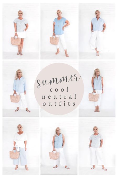 🩵 Summer Cool Neutral Outfits

#LTKSeasonal #LTKOver40 #LTKSaleAlert