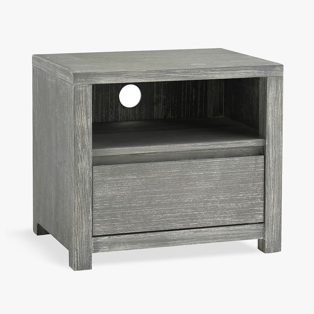 Costa Brushed Charcoal Nightstand (21") | Pottery Barn Teen