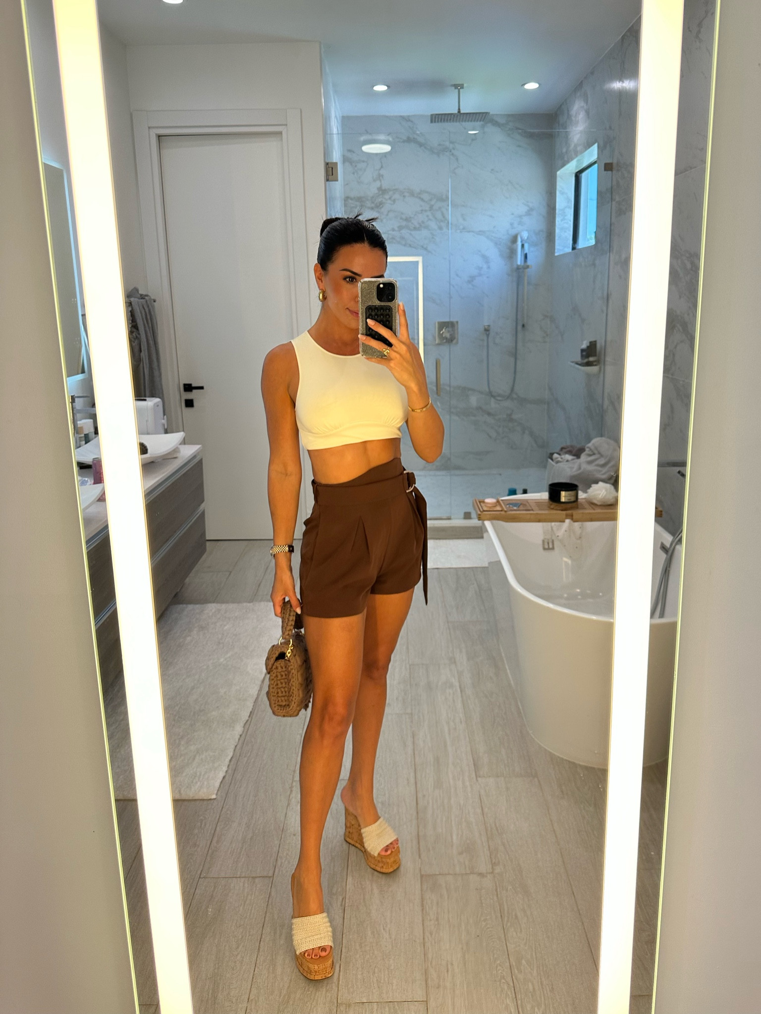 BRUNCH vibes with the girls 🥂🍾 this outfit screams fall is coming but still as hot as summer 🫠🤎🤎  everything in the outfit is also on SALE! 

#LTKunder100 #LTKsalealert #LTKSeasonal