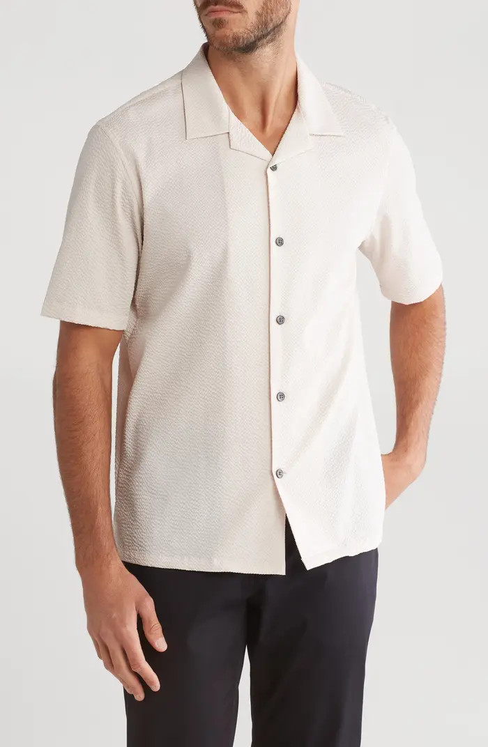 Dazy Short Sleeve Button-Up Camp Shirt | Nordstrom Rack