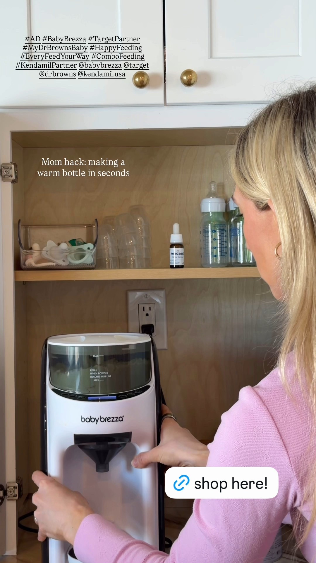 #ad My most used products for our combo feeding! This formula bottle maker from Baby Brezza is a must have if you are combo or only formula feeding. You don’t have to measure or mix and it’s ready within seconds. Formula we are using is Kendamil Organic Infant Formula because it’s gentle and clean-label certified. We love the anti-colic glass baby bottles by Dr. browns 
#BabyBrezza #TargetPartner #MyDrBrownsBaby #HappyFeeding #EveryFeedYourWay #ComboFeeding #KendamilPartner @babybrezza @target @drbrowns @kendamil.usa
