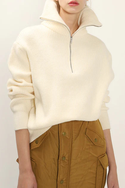 Joanna Zip Up Neck Sweater | Storets (Global)