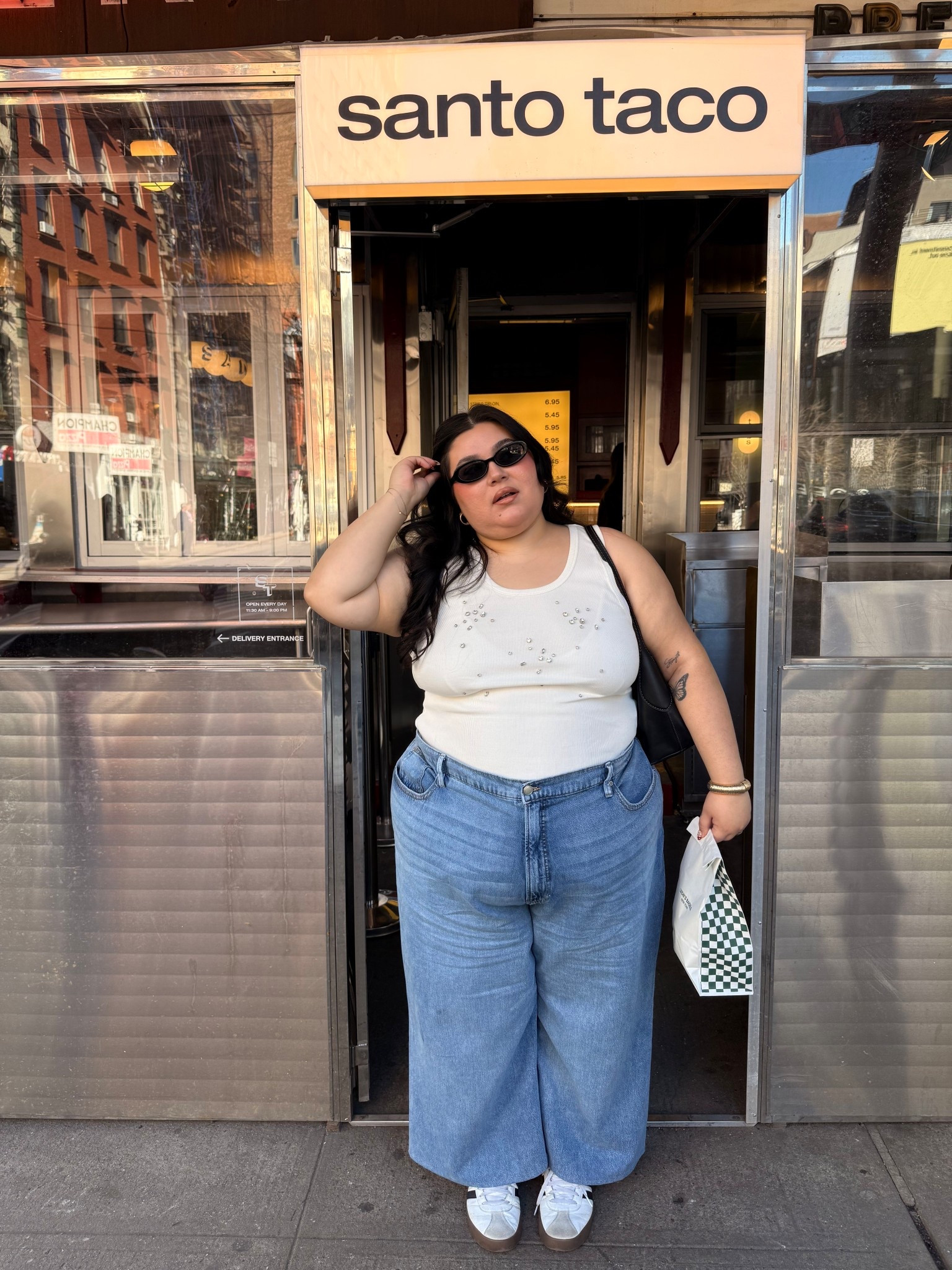 top: XXL
jeans: 24 and tailored 

#LTKootd #LTKPlusSize