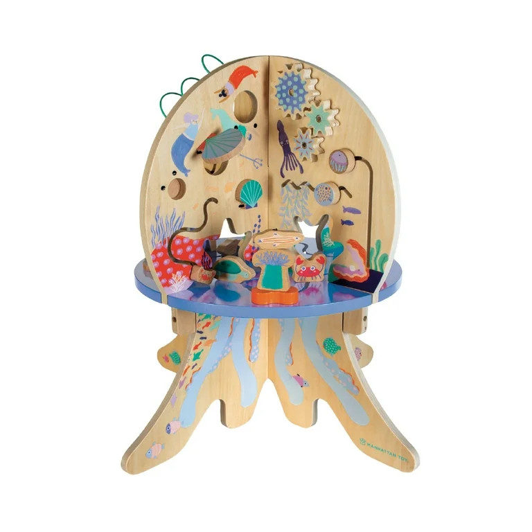 Manhattan Toy Deep Sea Adventure Wooden Toddler Activity Center with Clacking Clams, Spinning Gea... | Walmart (US)