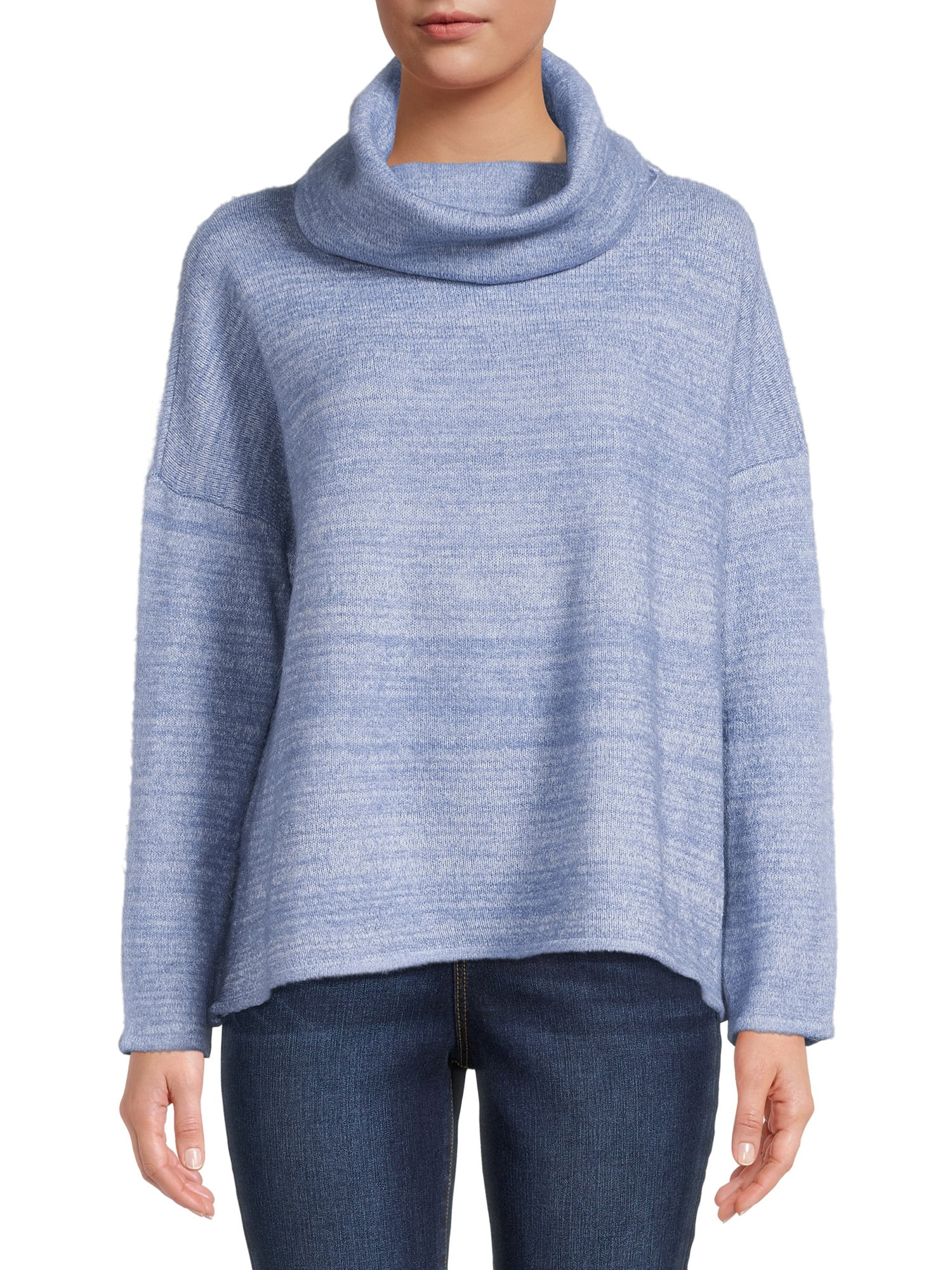 Dreamers by Debut Women’s Cowl Neck Sweater with Long Sleeves, Midweight, Sizes XS-XL - Walmart... | Walmart (US)