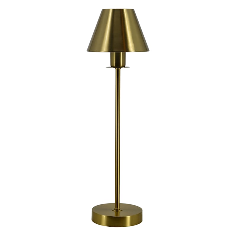 Honeybloom Gold Metal Lamp with Metal Shade, 24" | At Home