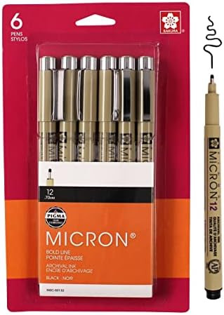 SAKURA Pigma Micron Fineliner Pens - Archival Black Ink Pens - Pens for Writing, Drawing, or Jour... | Amazon (US)