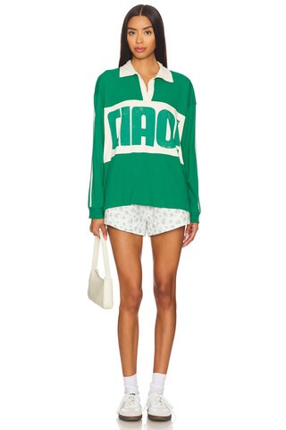 Ciao Rugby Long Sleeve Top in Jade & White | Revolve Clothing (Global)