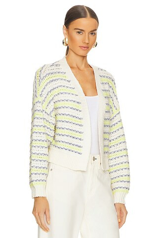 Crimped Mixed Cardi in Chalk Multi | Revolve Clothing (Global)