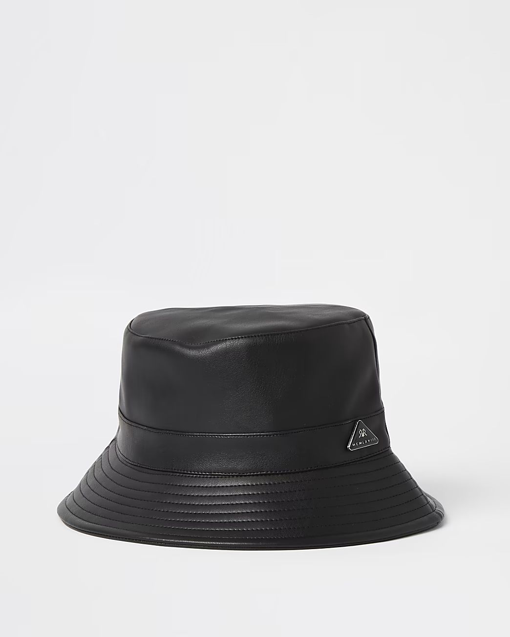 River Island Womens Black faux leather bucket hat | River Island (US)