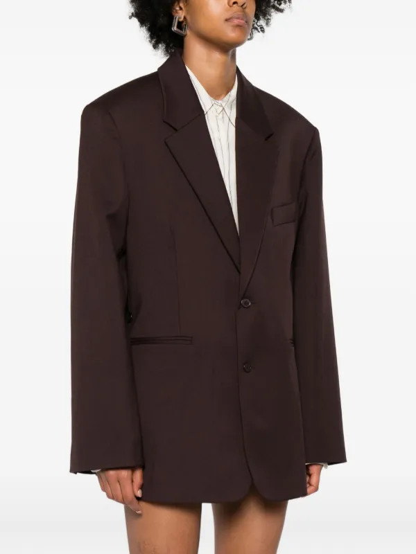 The Frankie Shop single-breasted Blazer | Brown | FARFETCH SK | Farfetch Global