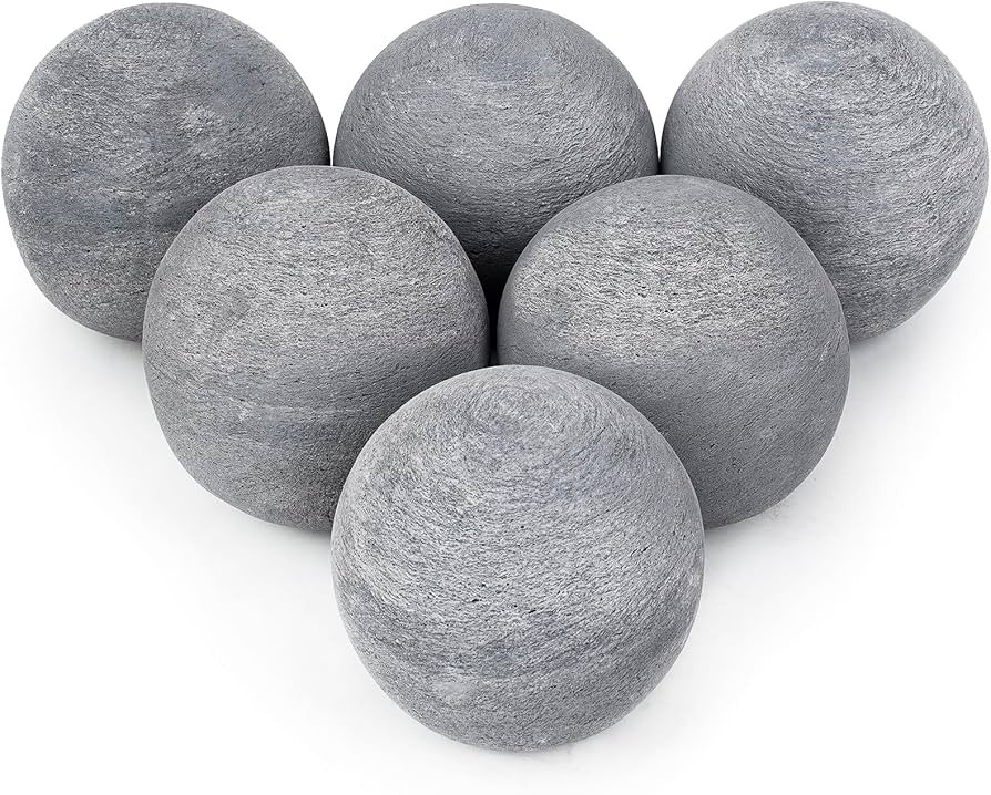Skyflame Ceramic Balls, Set of 6 Round Fire Stones Set for Indoor and Outdoor Fire Pits or Firepl... | Amazon (US)