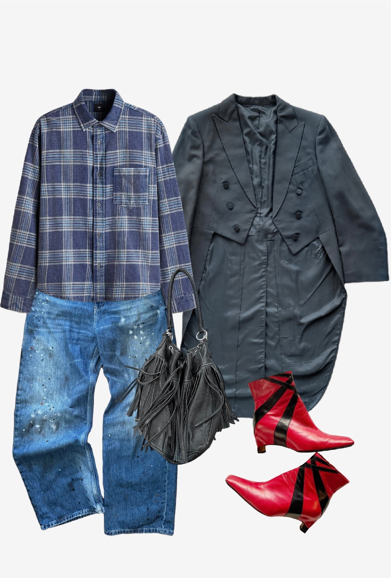 Yesterday’s plaid in the blue.

Jacket, boots, and bag are vintage. 


#LTKootd #LTKOver40