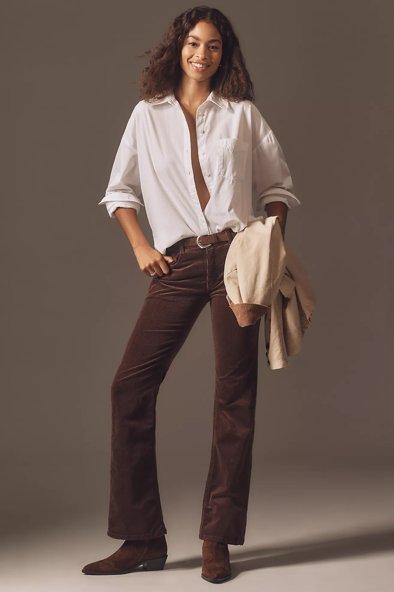 Pilcro Low-Rise Corduroy Flare Jeans | Anthropologie (US)