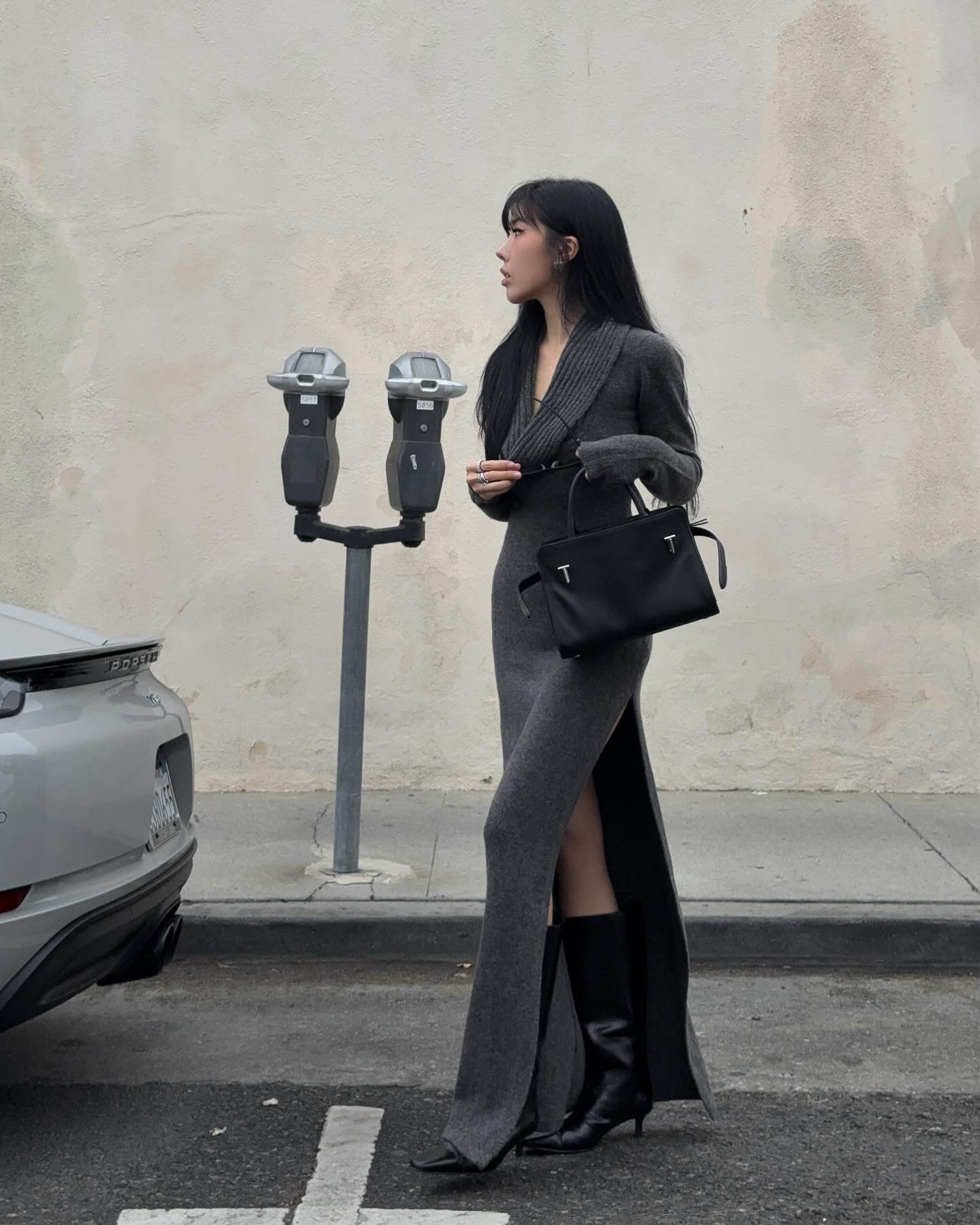 Wrapped in gray ☁️🩶 @meshki is having 20% OFF sitewide sale, outfit linked in my bio (LTK) 

-

#falloutfits #falldress #graydress #sweaterdress #knitdress #maxidress #winterdress #winterfashion #californiawinter #outfitinspo #ootdstyle #bestofstreetwear #meshki