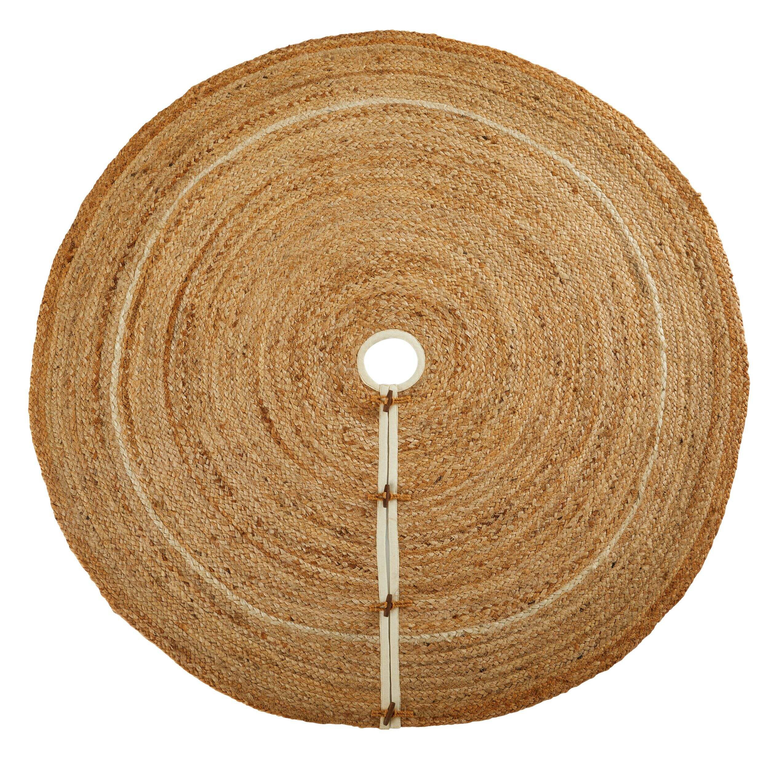 CANVAS Winter Garden Christmas Decoration Sisal Tree Skirt with Wooden Toggles, 48-in | Canadian Tire