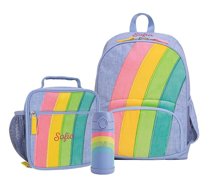 Mackenzie Rainbow Applique Backpack & Lunch Bundle, Set of 3 | Pottery Barn Kids