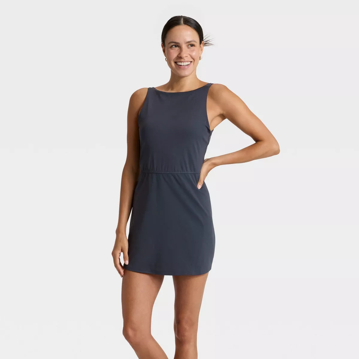 Women's Knit High Neck Active Dress - All In Motion™ Navy Blue XS | Target