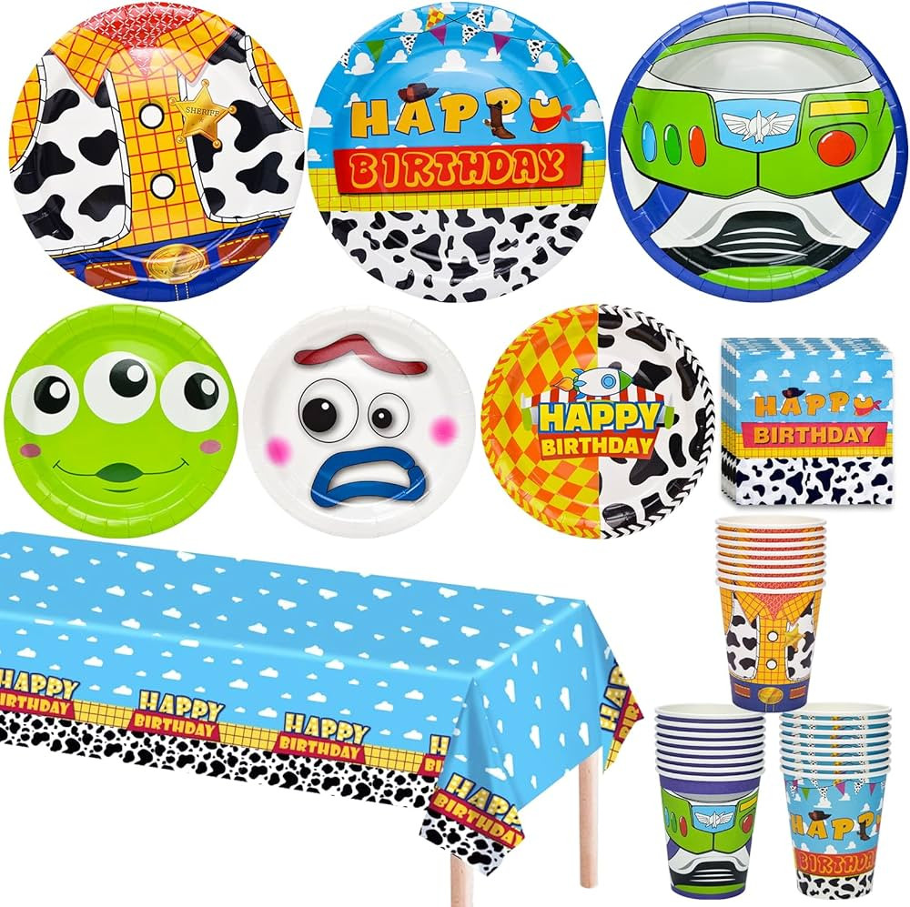 Toy Game Party Birthday Decorations, Toy Birthday Party Favors Supplies 97 Pcs Including Disposab... | Amazon (US)