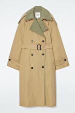 LAYERED DOUBLE-BREASTED TRENCH COAT | COS (US)