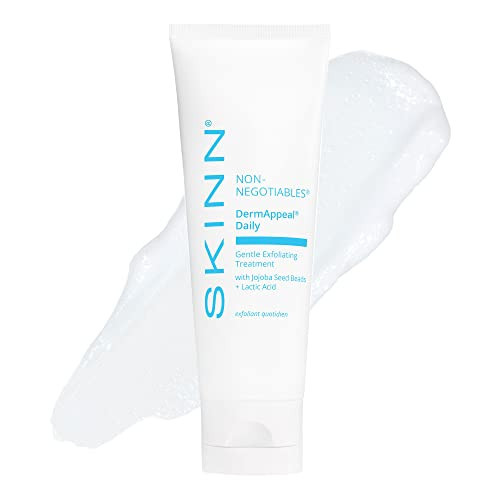Gentle Exfoliating Face Scrub, Dermappeal Daily by SKINN - Anti-Aging Facial Treatment Exfoliator for Sensitive Skin with Jojoba Seed Beads & Lactic Acid, Smooths Wrinkles & Fine Lines | Amazon (US)