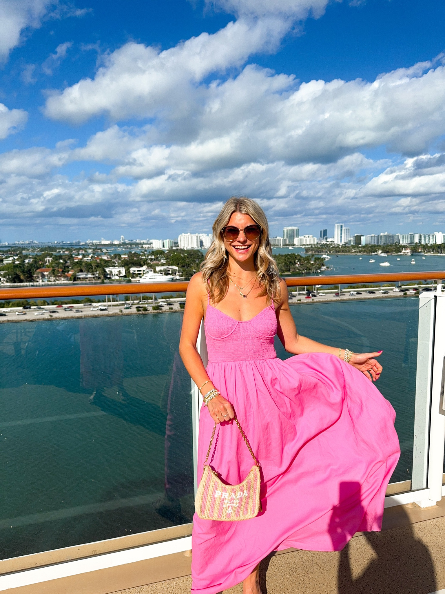 Sailing away on our Cruise & wearing this adorable spring break pink maxi dress from Fortunate One! Wearing an XS  

#LTKTravel #LTKFindsUnder100 #LTKItBag