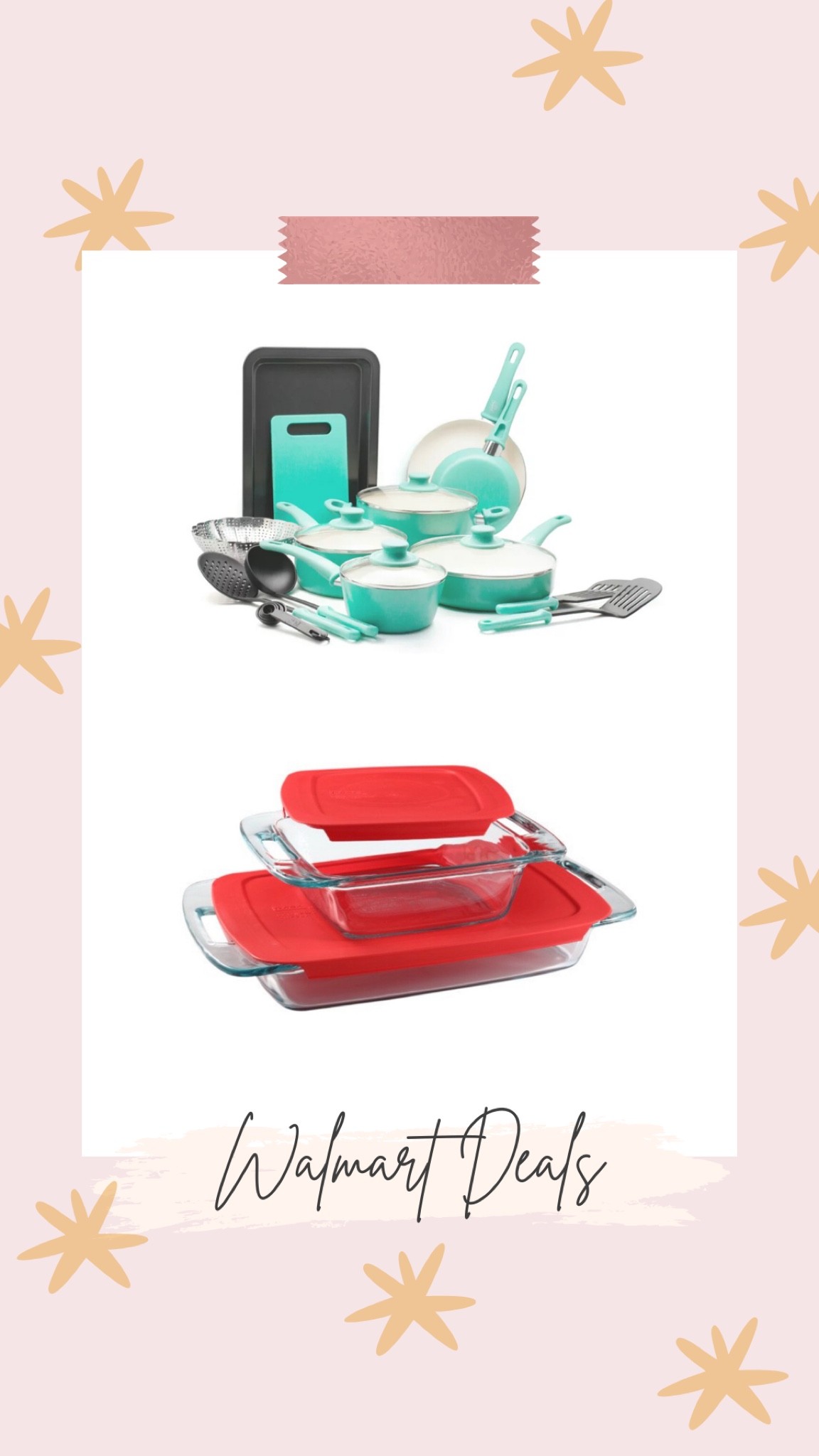 Walmart Deal Alert! Some of my favorite kitchenware is on sale today! I bought this pot and pan set almost a year ago and have been loving it! And of course Pyrex is a must! 

#LTKhome #LTKunder100 #LTKsalealert
