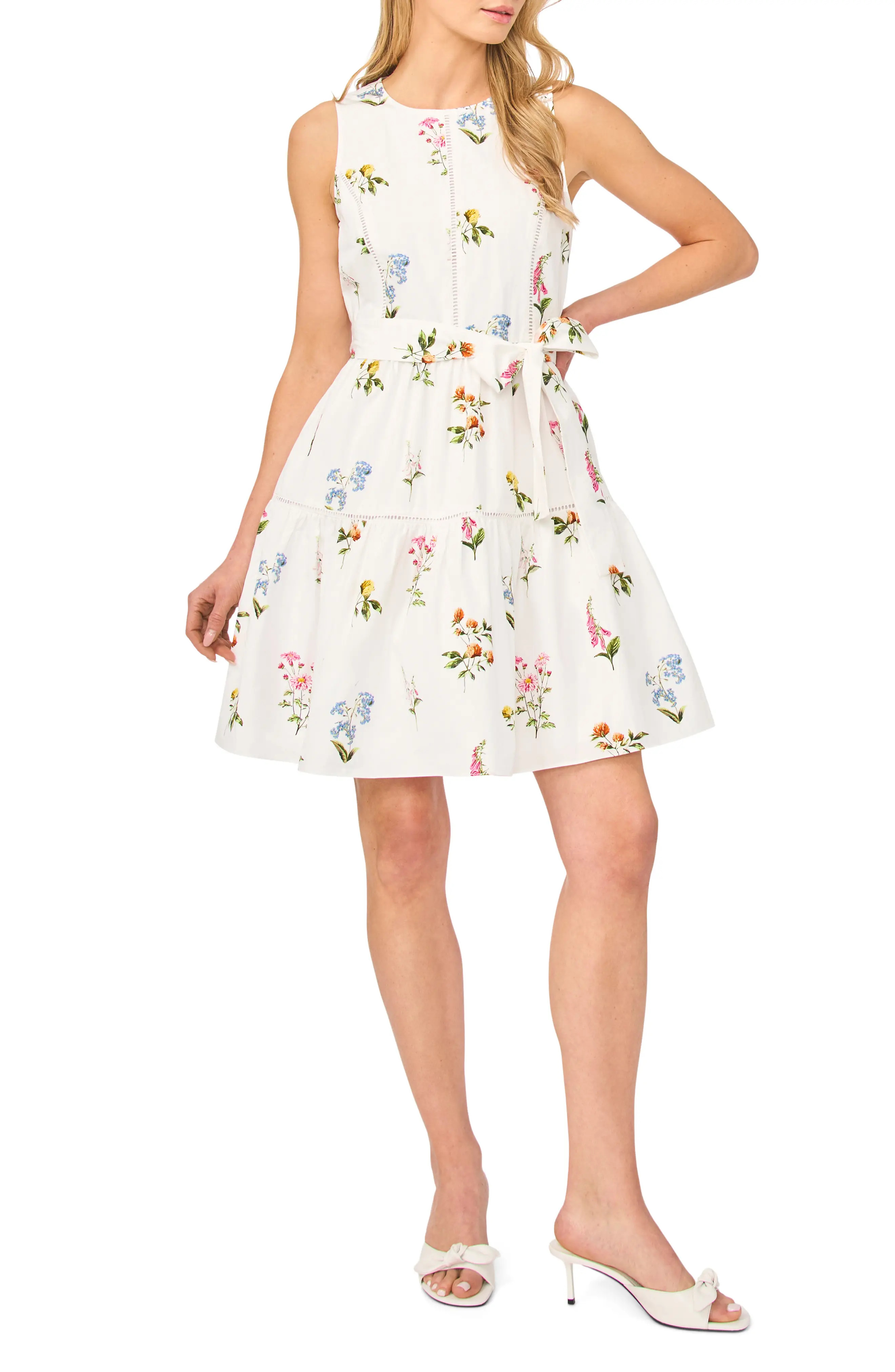 Rena Print Tie Waist Dress (Women) | Nordstrom | Nordstrom