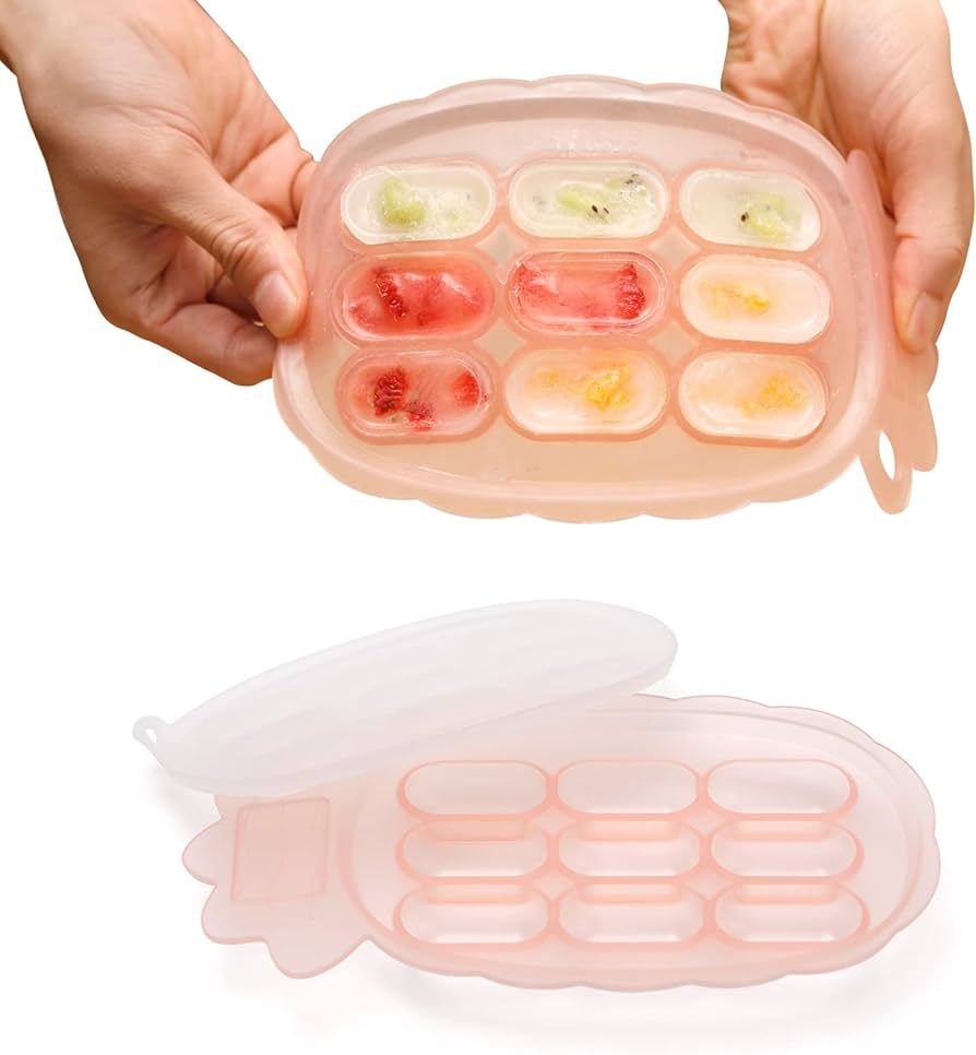 Haakaa Silicone Nibble Freezer Tray -Breastmilk Teething Popsicle Mold - Baby Fruit Food Feeder T... | Amazon (US)