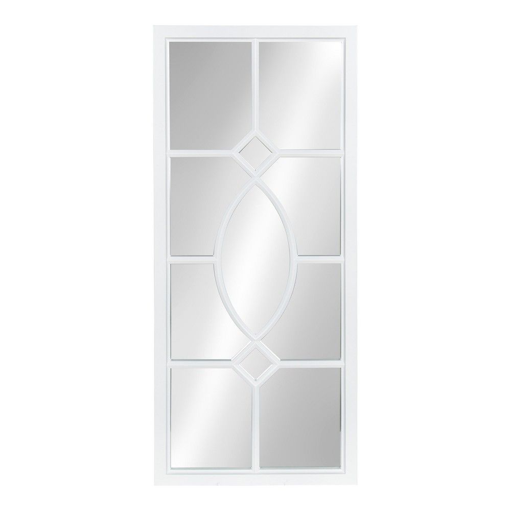 13" x 30" Cassat Framed Wall Accent Mirror White - Kate and Laurel | Target