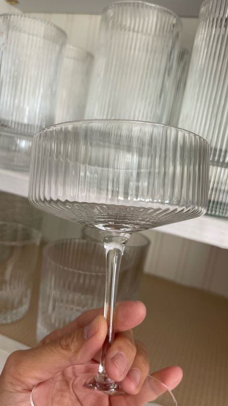 If fluted glassware is your thing- I’ve sourced and linked them all. The newest find is this wide flat champagne/cocktail/dessert glass. 

We keep the upper cabinets in our kitchen all open! For me, it’s easier to keep things clean tiny and some what minimalist (when you’re really extra) look cleaner when everything is the same  

#LTKfindsunder100 #LTKstyletip #LTKhome