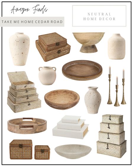 AMAZON HOME FINDS - neutral home decor 

Home decor, table decor, shelf decor, decorative boxes, decorative bowl, vase, neutral vase, candle holder, stacking boxes, decorative tray, neutral decor, Amazon home, Amazon finds 

#LTKhome #LTKsalealert #LTKfindsunder50