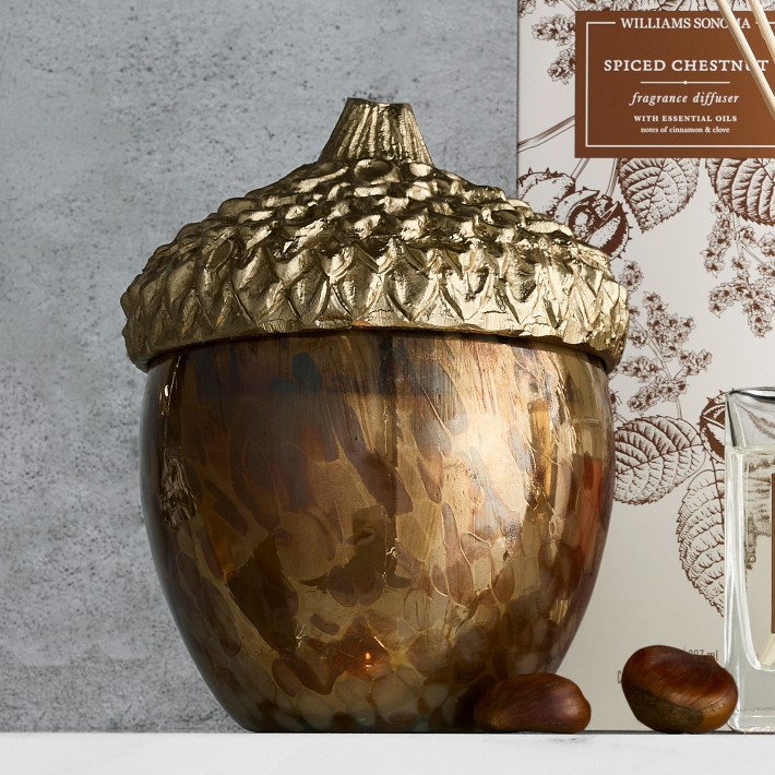 Williams Sonoma Spiced Chestnut Figural Candle | Williams-Sonoma
