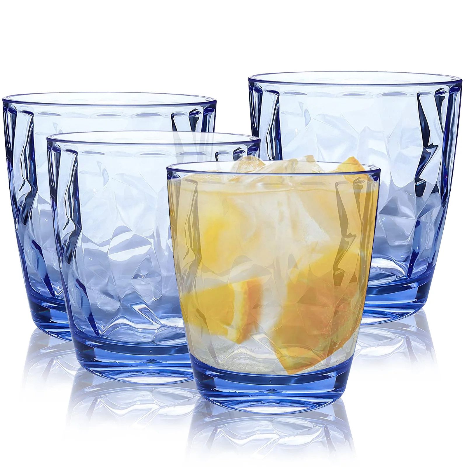 TeamSky 10oz Plastic Stackable Drinking Glasses Cup /Clear Unbreakable Drankware Acrylic Reusable... | Walmart (US)