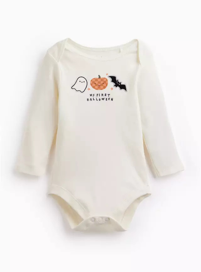 Buy Cream My First Halloween Bodysuit Up to 1 mth | Bodysuits | Tu | Tu Clothing