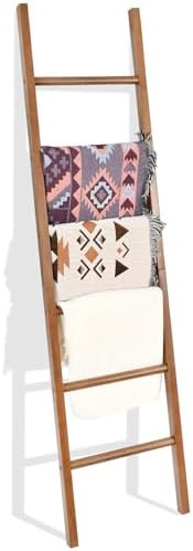 SwallowLiving 6ft Blanket Ladder, Solid Wood Towel Ladder, Rustic Decorative Ladder for Blankets,... | Amazon (US)