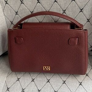 Burgundy Leather Handbag with Gold Hardware | Poshmark