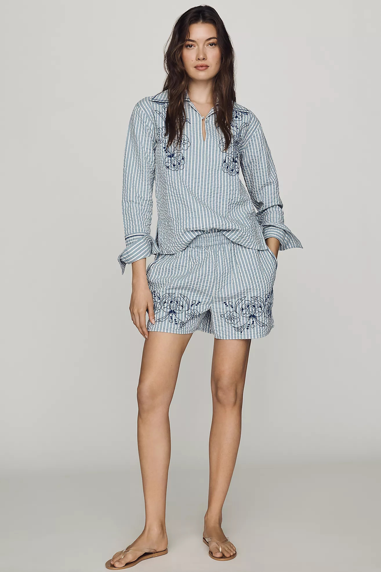 Scotch & Soda Embroidered High-Rise Shorts | Anthropologie (US)