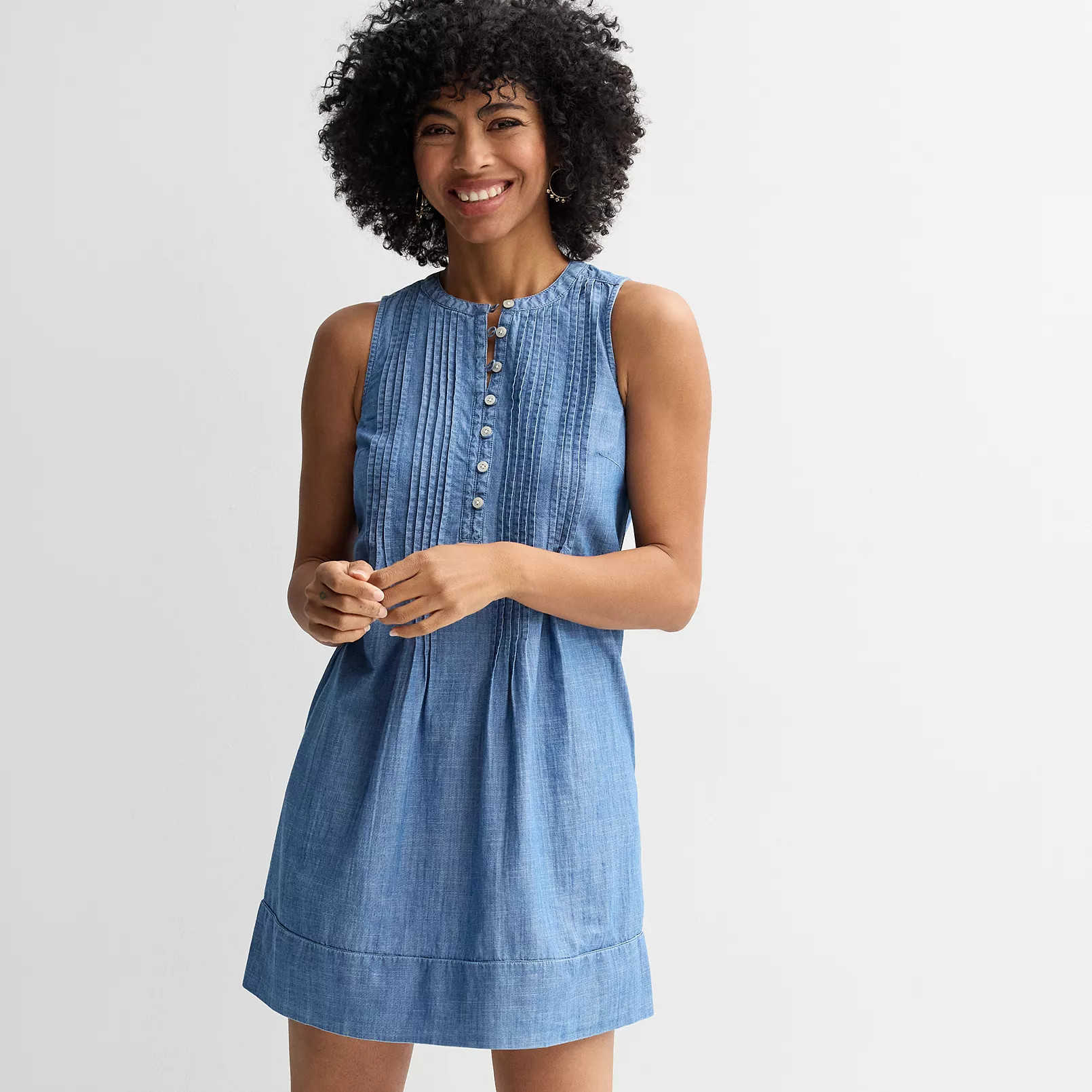 Petite Sonoma Goods For Life® Sleeveless Pintuck Dress | Kohl's