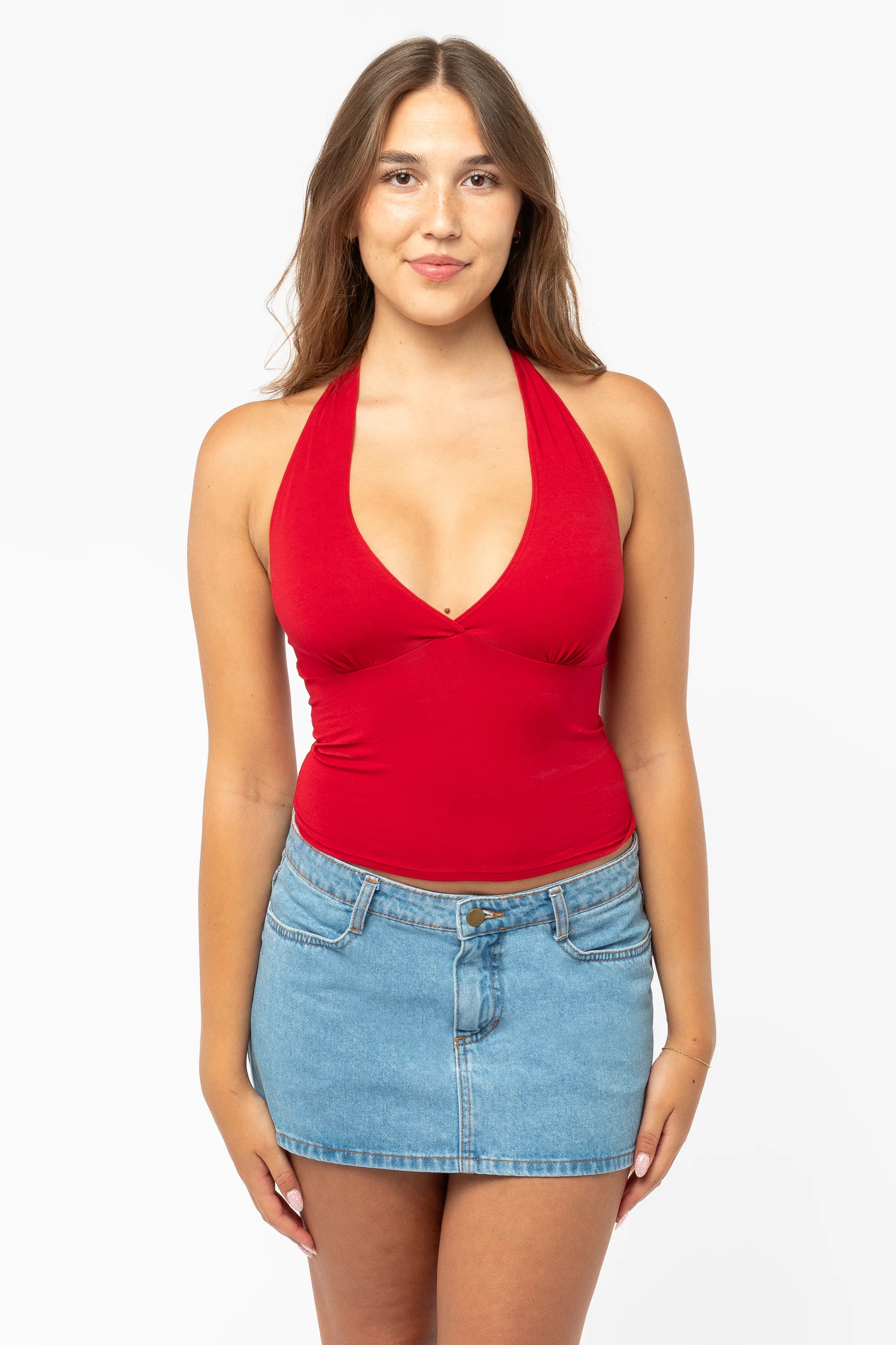 8375 - Cotton Spandex Halter Top | Los Angeles Apparel
