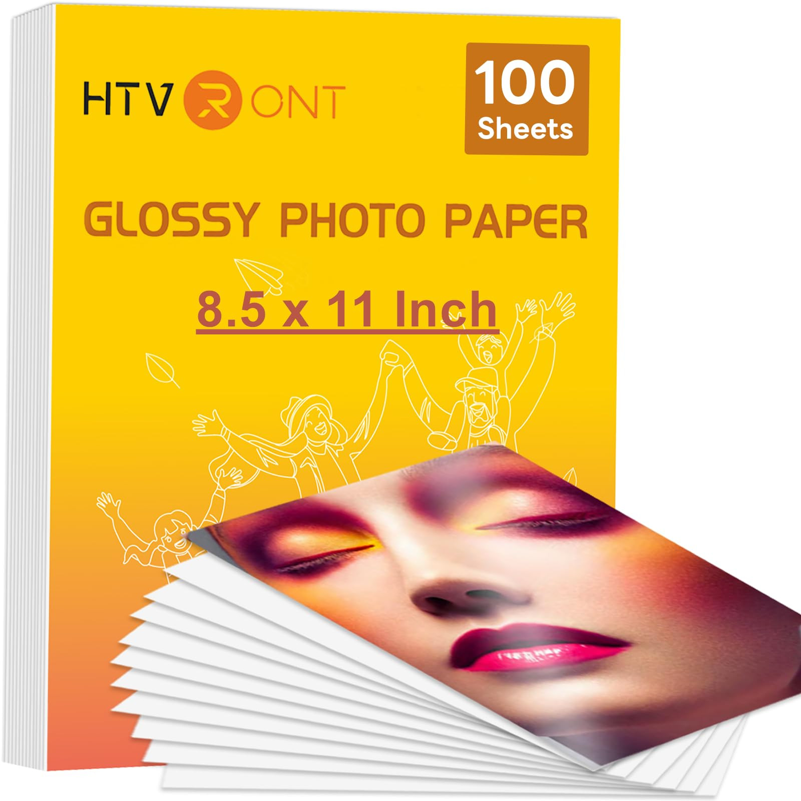 HTVRONT Glossy Photo Paper for Printer - 100 Sheets Inkjet Printer Paper for Chip Bag Paper, Inst... | Amazon (US)