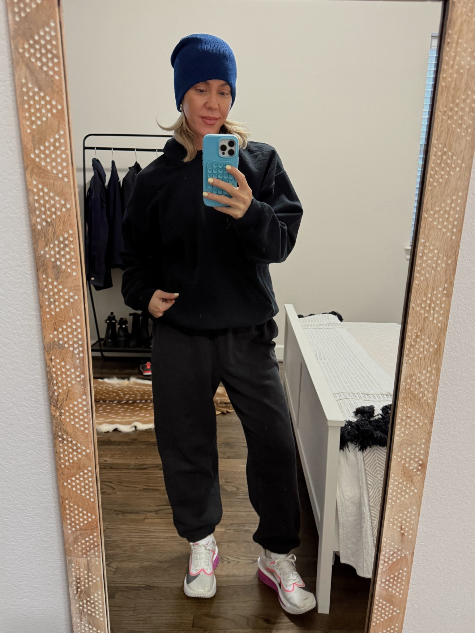 Cold workout fit  1/26! Wearing M in sweatpants, fit TTS and sized up in Amazon hoodie to XL for oversized fit. Wearing 1/2 bigger in Nike running shoes 

#LTKActive #LTKSaleAlert #LTKfitnessgoals